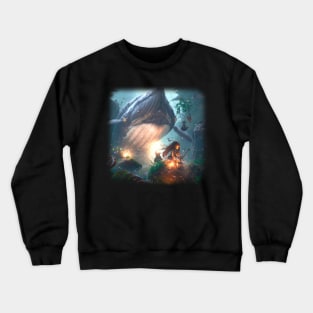 Creature in magical forest Crewneck Sweatshirt